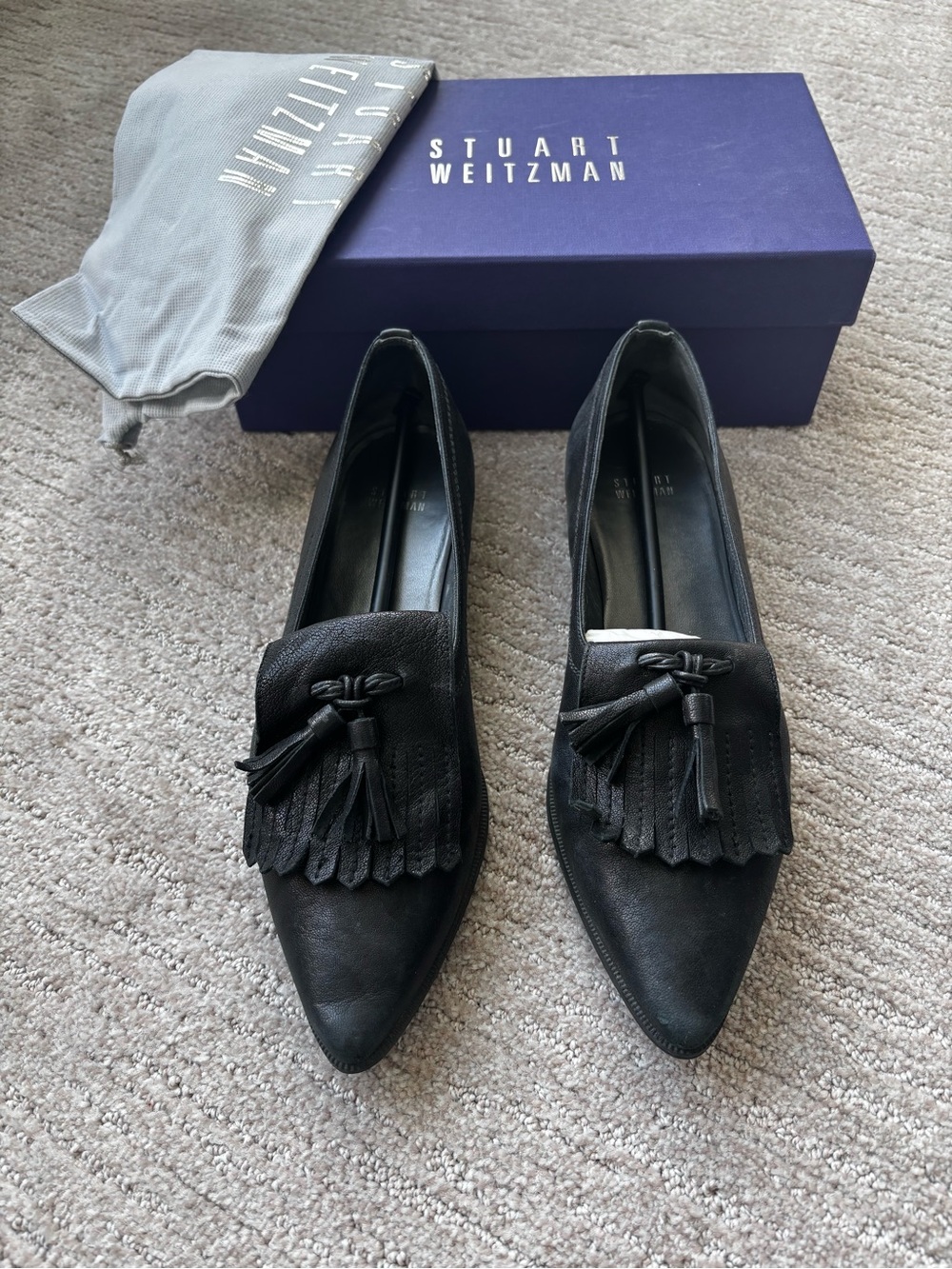 Stuart Weitzman Avatass Pointed Toe Loafers Size 9.5